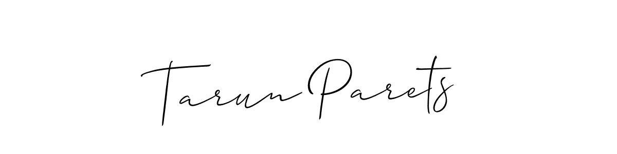 Make a beautiful signature design for name Tarun Parets. Use this online signature maker to create a handwritten signature for free. Tarun Parets signature style 2 images and pictures png
