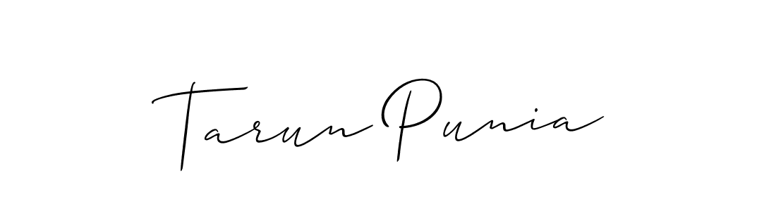 Best and Professional Signature Style for Tarun Punia. Allison_Script Best Signature Style Collection. Tarun Punia signature style 2 images and pictures png