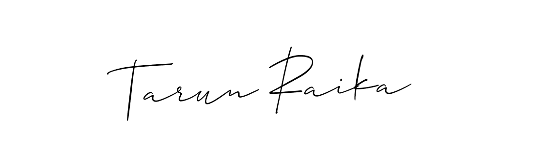 Also You can easily find your signature by using the search form. We will create Tarun Raika name handwritten signature images for you free of cost using Allison_Script sign style. Tarun Raika signature style 2 images and pictures png
