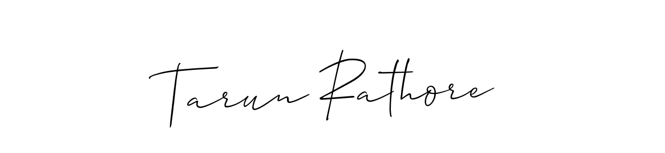 Make a beautiful signature design for name Tarun Rathore. With this signature (Allison_Script) style, you can create a handwritten signature for free. Tarun Rathore signature style 2 images and pictures png