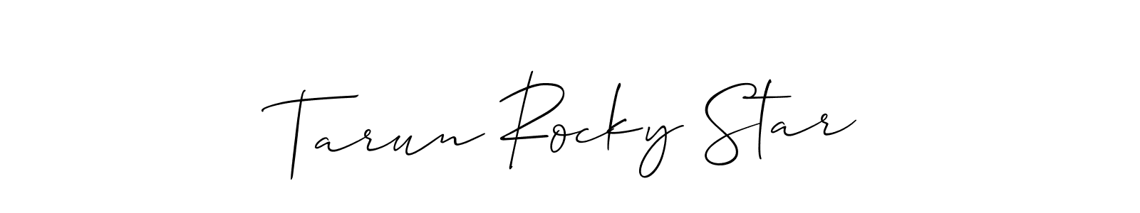 You should practise on your own different ways (Allison_Script) to write your name (Tarun Rocky Star) in signature. don't let someone else do it for you. Tarun Rocky Star signature style 2 images and pictures png