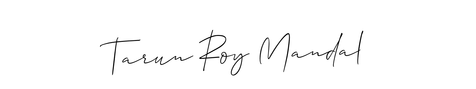 This is the best signature style for the Tarun Roy Mandal name. Also you like these signature font (Allison_Script). Mix name signature. Tarun Roy Mandal signature style 2 images and pictures png