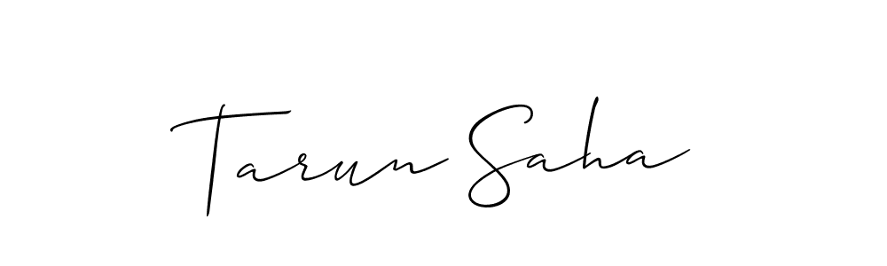 How to make Tarun Saha signature? Allison_Script is a professional autograph style. Create handwritten signature for Tarun Saha name. Tarun Saha signature style 2 images and pictures png