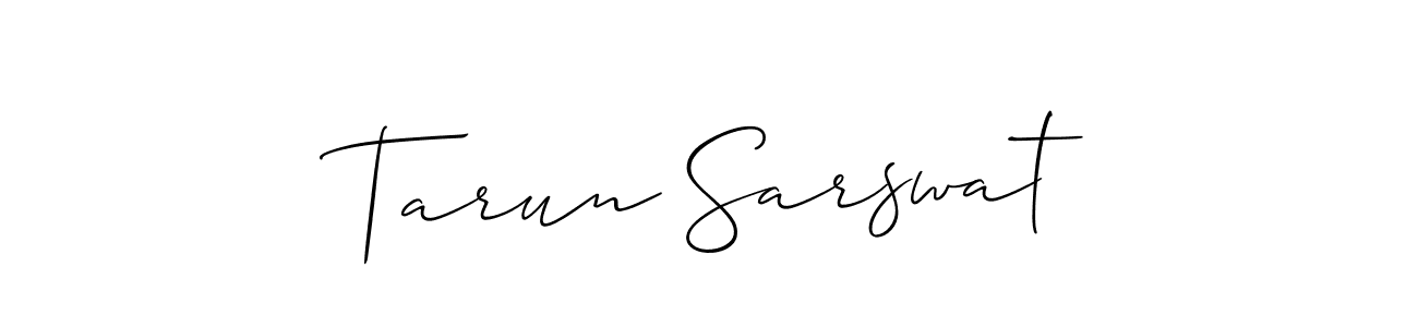 How to make Tarun Sarswat name signature. Use Allison_Script style for creating short signs online. This is the latest handwritten sign. Tarun Sarswat signature style 2 images and pictures png