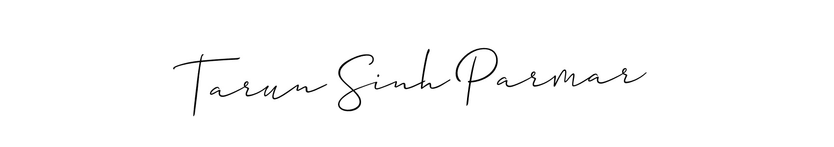 You should practise on your own different ways (Allison_Script) to write your name (Tarun Sinh Parmar) in signature. don't let someone else do it for you. Tarun Sinh Parmar signature style 2 images and pictures png