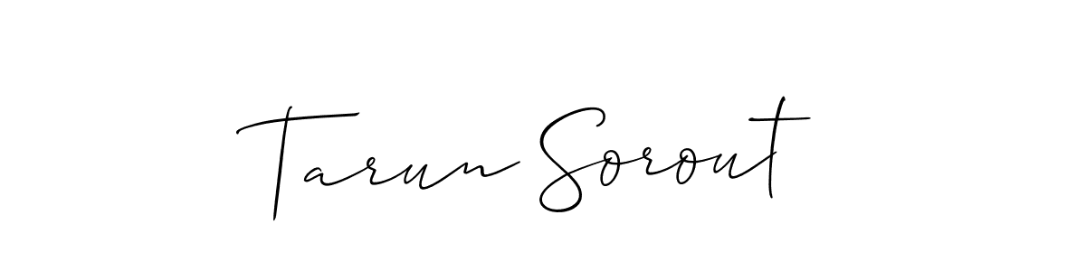 Create a beautiful signature design for name Tarun Sorout. With this signature (Allison_Script) fonts, you can make a handwritten signature for free. Tarun Sorout signature style 2 images and pictures png