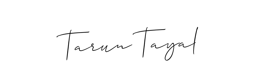 The best way (Allison_Script) to make a short signature is to pick only two or three words in your name. The name Tarun Tayal include a total of six letters. For converting this name. Tarun Tayal signature style 2 images and pictures png