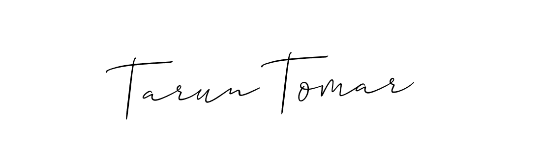 How to make Tarun Tomar name signature. Use Allison_Script style for creating short signs online. This is the latest handwritten sign. Tarun Tomar signature style 2 images and pictures png