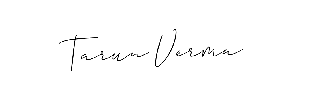 Create a beautiful signature design for name Tarun Verma. With this signature (Allison_Script) fonts, you can make a handwritten signature for free. Tarun Verma signature style 2 images and pictures png