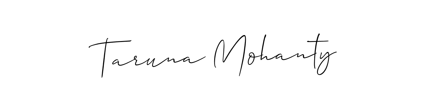 Similarly Allison_Script is the best handwritten signature design. Signature creator online .You can use it as an online autograph creator for name Taruna Mohanty. Taruna Mohanty signature style 2 images and pictures png