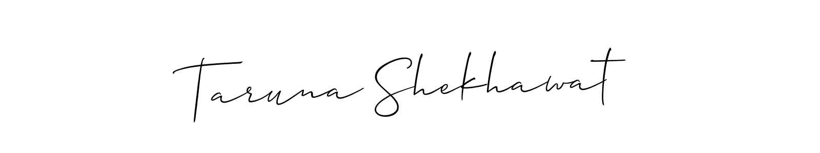 This is the best signature style for the Taruna Shekhawat name. Also you like these signature font (Allison_Script). Mix name signature. Taruna Shekhawat signature style 2 images and pictures png