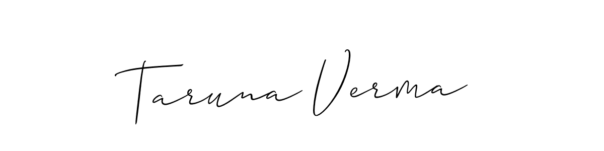 Check out images of Autograph of Taruna Verma name. Actor Taruna Verma Signature Style. Allison_Script is a professional sign style online. Taruna Verma signature style 2 images and pictures png