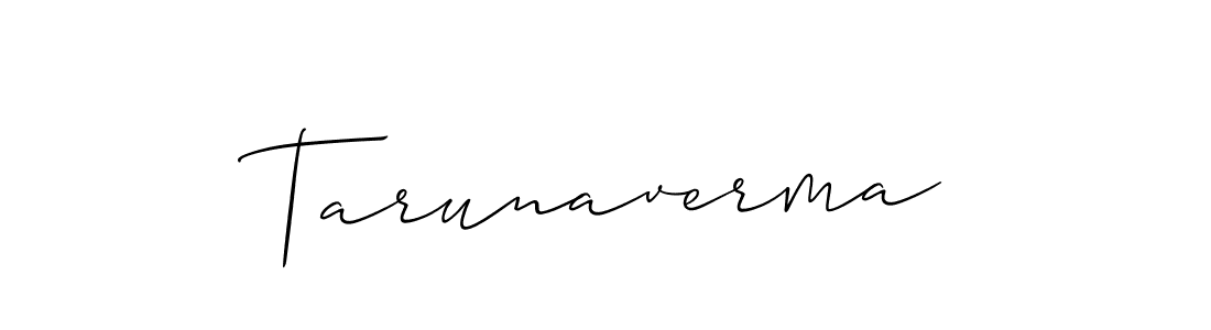 Tarunaverma stylish signature style. Best Handwritten Sign (Allison_Script) for my name. Handwritten Signature Collection Ideas for my name Tarunaverma. Tarunaverma signature style 2 images and pictures png