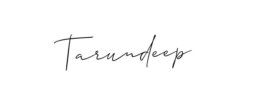 Make a beautiful signature design for name Tarundeep. With this signature (Allison_Script) style, you can create a handwritten signature for free. Tarundeep signature style 2 images and pictures png