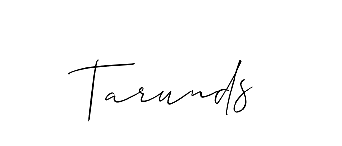 Also You can easily find your signature by using the search form. We will create Tarunds name handwritten signature images for you free of cost using Allison_Script sign style. Tarunds signature style 2 images and pictures png