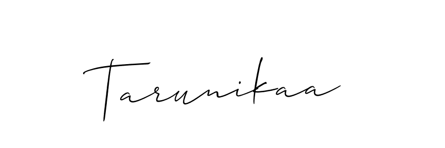 It looks lik you need a new signature style for name Tarunikaa. Design unique handwritten (Allison_Script) signature with our free signature maker in just a few clicks. Tarunikaa signature style 2 images and pictures png