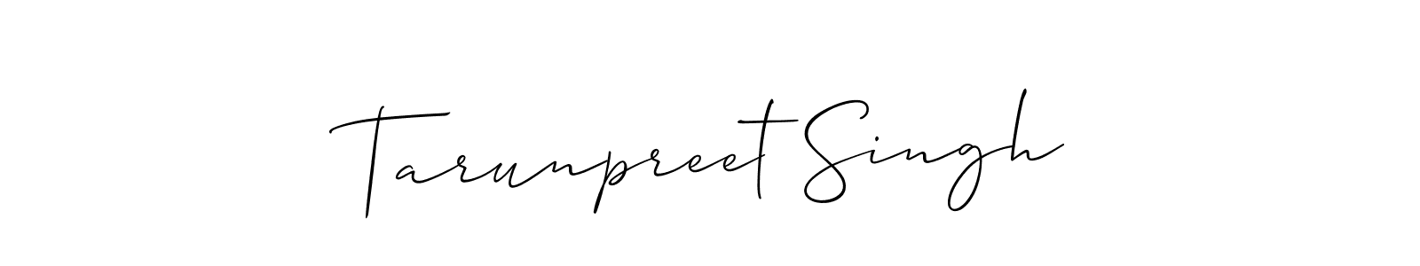 How to Draw Tarunpreet Singh signature style? Allison_Script is a latest design signature styles for name Tarunpreet Singh. Tarunpreet Singh signature style 2 images and pictures png