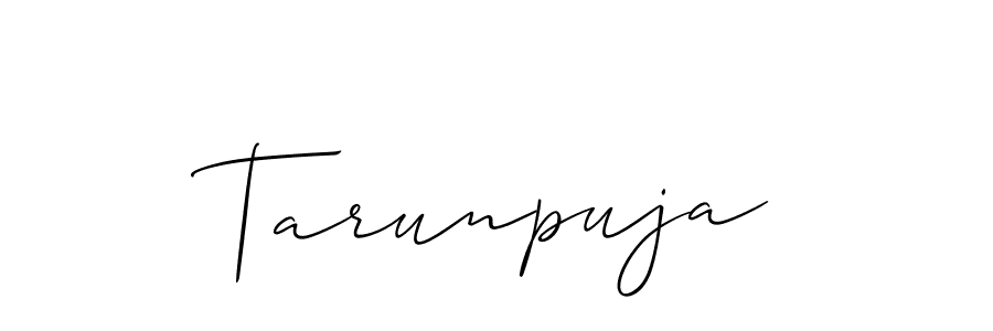 Make a beautiful signature design for name Tarunpuja. With this signature (Allison_Script) style, you can create a handwritten signature for free. Tarunpuja signature style 2 images and pictures png