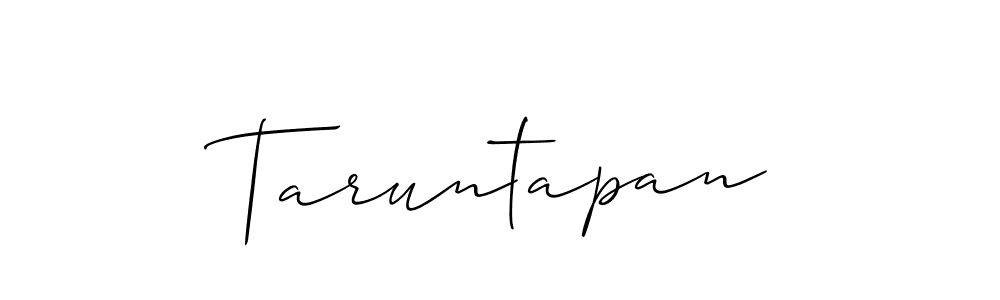 The best way (Allison_Script) to make a short signature is to pick only two or three words in your name. The name Taruntapan include a total of six letters. For converting this name. Taruntapan signature style 2 images and pictures png