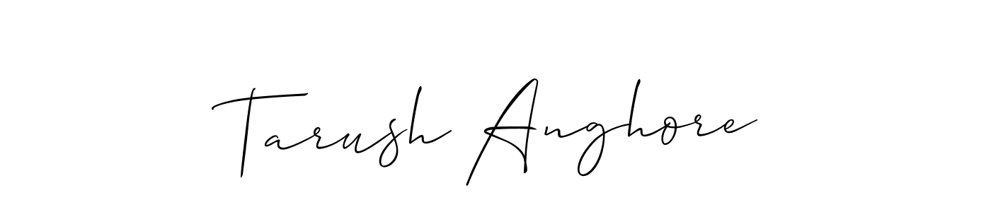 Allison_Script is a professional signature style that is perfect for those who want to add a touch of class to their signature. It is also a great choice for those who want to make their signature more unique. Get Tarush Anghore name to fancy signature for free. Tarush Anghore signature style 2 images and pictures png