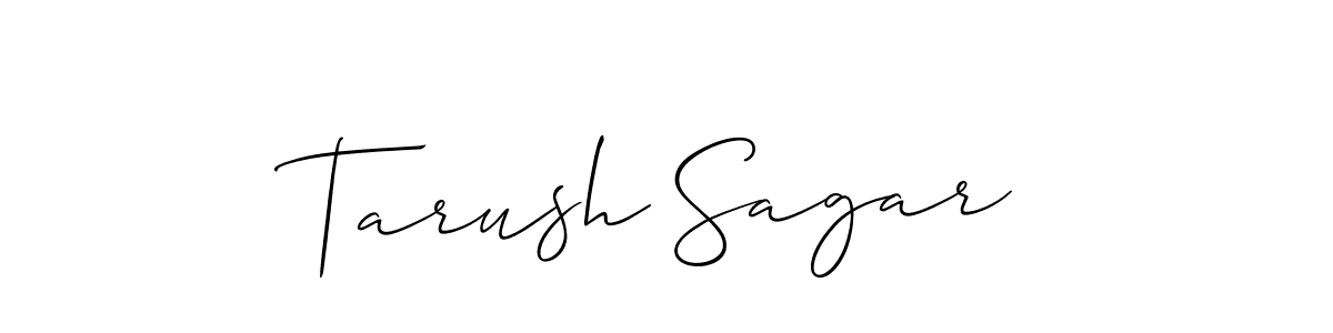 Tarush Sagar stylish signature style. Best Handwritten Sign (Allison_Script) for my name. Handwritten Signature Collection Ideas for my name Tarush Sagar. Tarush Sagar signature style 2 images and pictures png