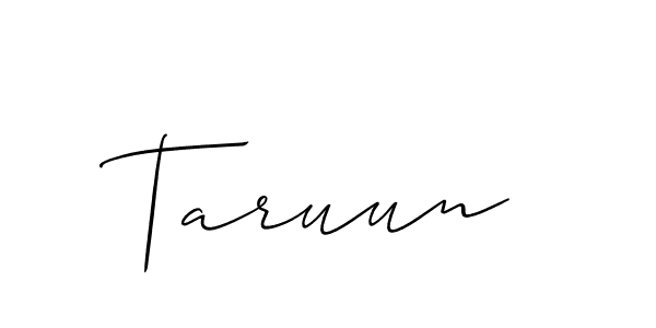Make a beautiful signature design for name Taruun. With this signature (Allison_Script) style, you can create a handwritten signature for free. Taruun signature style 2 images and pictures png