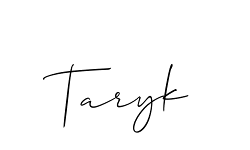 It looks lik you need a new signature style for name Taryk. Design unique handwritten (Allison_Script) signature with our free signature maker in just a few clicks. Taryk signature style 2 images and pictures png