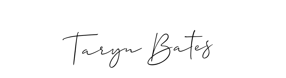 Allison_Script is a professional signature style that is perfect for those who want to add a touch of class to their signature. It is also a great choice for those who want to make their signature more unique. Get Taryn Bates name to fancy signature for free. Taryn Bates signature style 2 images and pictures png