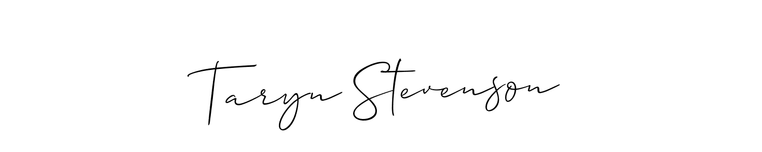 Make a short Taryn Stevenson signature style. Manage your documents anywhere anytime using Allison_Script. Create and add eSignatures, submit forms, share and send files easily. Taryn Stevenson signature style 2 images and pictures png