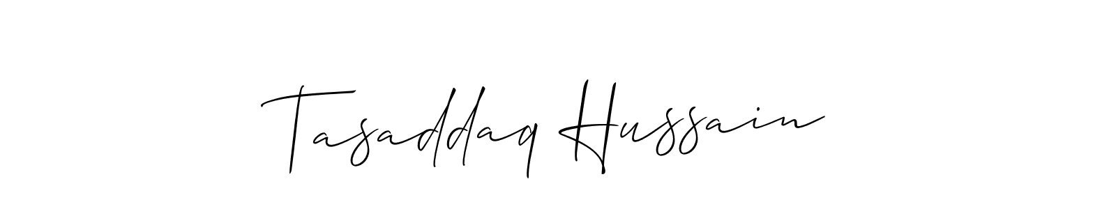 Once you've used our free online signature maker to create your best signature Allison_Script style, it's time to enjoy all of the benefits that Tasaddaq Hussain name signing documents. Tasaddaq Hussain signature style 2 images and pictures png