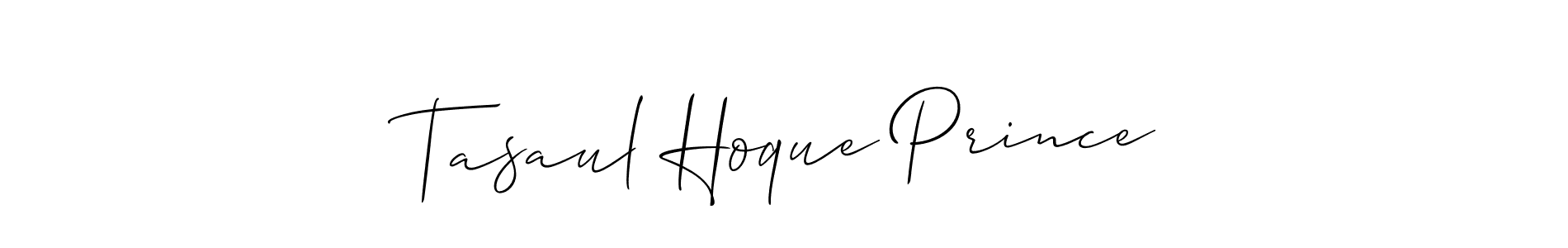 It looks lik you need a new signature style for name Tasaul Hoque Prince. Design unique handwritten (Allison_Script) signature with our free signature maker in just a few clicks. Tasaul Hoque Prince signature style 2 images and pictures png