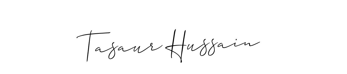 Also You can easily find your signature by using the search form. We will create Tasaur Hussain name handwritten signature images for you free of cost using Allison_Script sign style. Tasaur Hussain signature style 2 images and pictures png