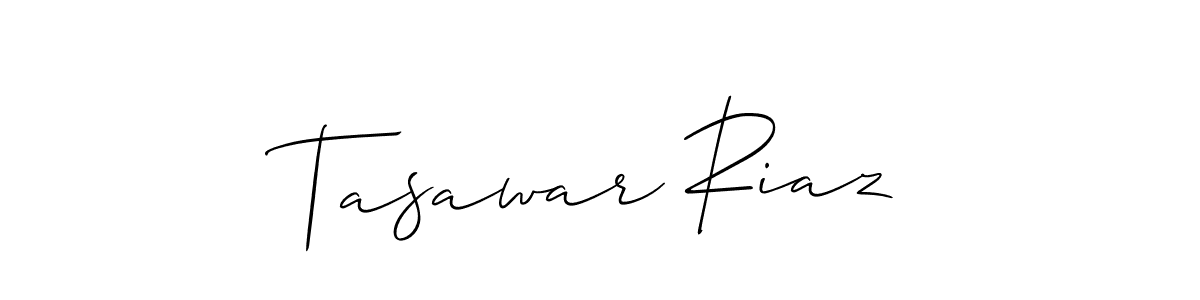 You should practise on your own different ways (Allison_Script) to write your name (Tasawar Riaz) in signature. don't let someone else do it for you. Tasawar Riaz signature style 2 images and pictures png