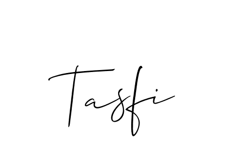 Make a beautiful signature design for name Tasfi. With this signature (Allison_Script) style, you can create a handwritten signature for free. Tasfi signature style 2 images and pictures png