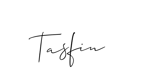 The best way (Allison_Script) to make a short signature is to pick only two or three words in your name. The name Tasfin include a total of six letters. For converting this name. Tasfin signature style 2 images and pictures png