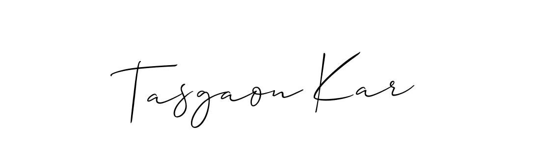 Also we have Tasgaon Kar name is the best signature style. Create professional handwritten signature collection using Allison_Script autograph style. Tasgaon Kar signature style 2 images and pictures png