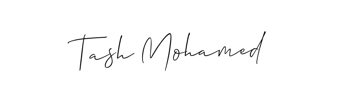 Create a beautiful signature design for name Tash Mohamed. With this signature (Allison_Script) fonts, you can make a handwritten signature for free. Tash Mohamed signature style 2 images and pictures png