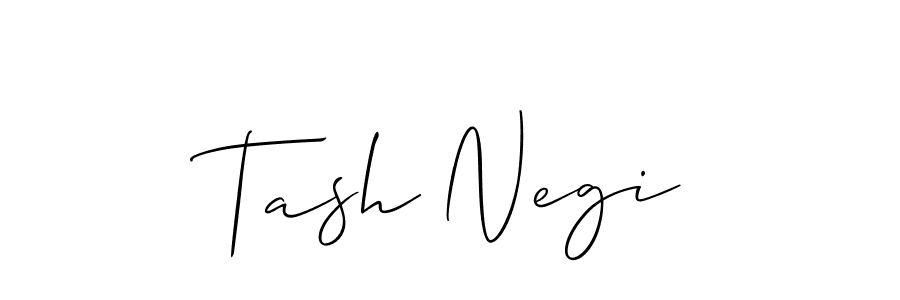 Allison_Script is a professional signature style that is perfect for those who want to add a touch of class to their signature. It is also a great choice for those who want to make their signature more unique. Get Tash Negi name to fancy signature for free. Tash Negi signature style 2 images and pictures png