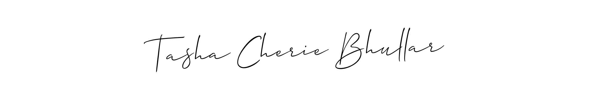 Allison_Script is a professional signature style that is perfect for those who want to add a touch of class to their signature. It is also a great choice for those who want to make their signature more unique. Get Tasha Cherie Bhullar name to fancy signature for free. Tasha Cherie Bhullar signature style 2 images and pictures png