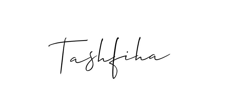 Use a signature maker to create a handwritten signature online. With this signature software, you can design (Allison_Script) your own signature for name Tashfiha. Tashfiha signature style 2 images and pictures png