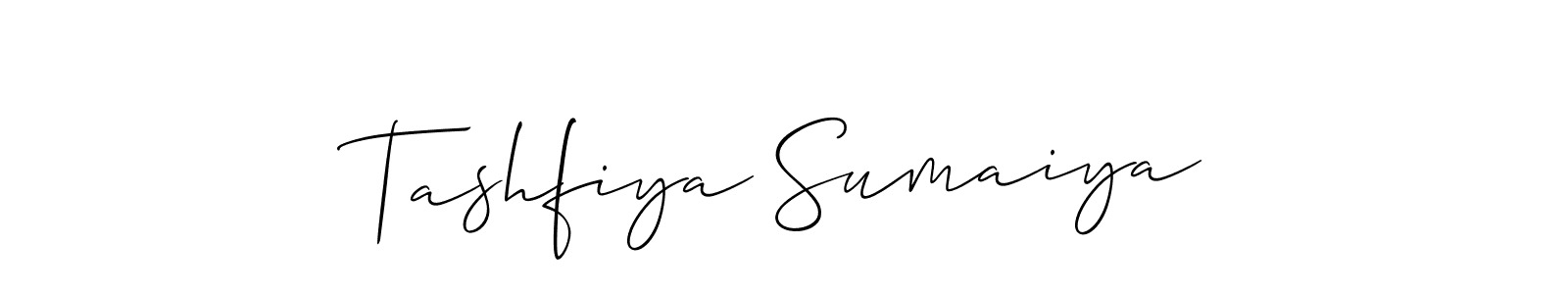 Check out images of Autograph of Tashfiya Sumaiya name. Actor Tashfiya Sumaiya Signature Style. Allison_Script is a professional sign style online. Tashfiya Sumaiya signature style 2 images and pictures png