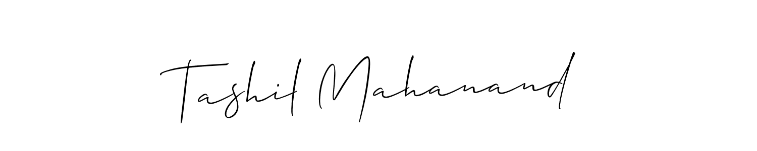 Tashil Mahanand stylish signature style. Best Handwritten Sign (Allison_Script) for my name. Handwritten Signature Collection Ideas for my name Tashil Mahanand. Tashil Mahanand signature style 2 images and pictures png