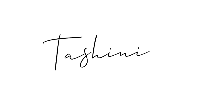 Create a beautiful signature design for name Tashini. With this signature (Allison_Script) fonts, you can make a handwritten signature for free. Tashini signature style 2 images and pictures png