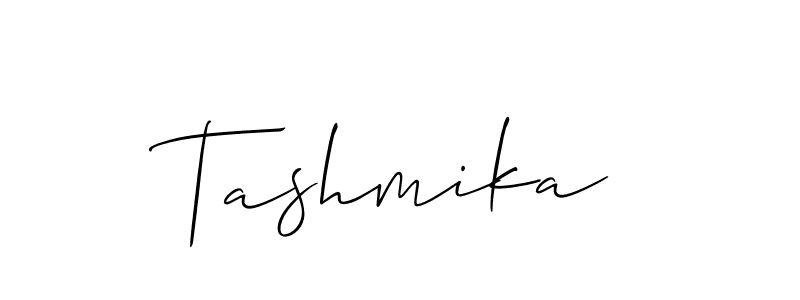 Similarly Allison_Script is the best handwritten signature design. Signature creator online .You can use it as an online autograph creator for name Tashmika. Tashmika signature style 2 images and pictures png