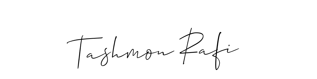 Create a beautiful signature design for name Tashmon Rafi. With this signature (Allison_Script) fonts, you can make a handwritten signature for free. Tashmon Rafi signature style 2 images and pictures png