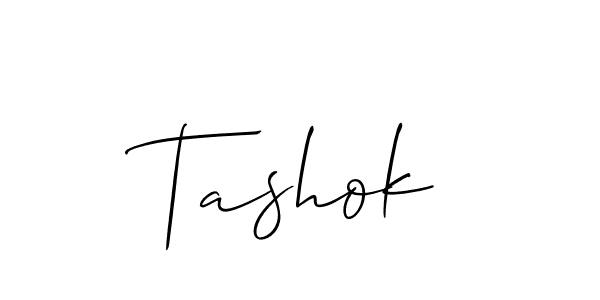 How to make Tashok signature? Allison_Script is a professional autograph style. Create handwritten signature for Tashok name. Tashok signature style 2 images and pictures png