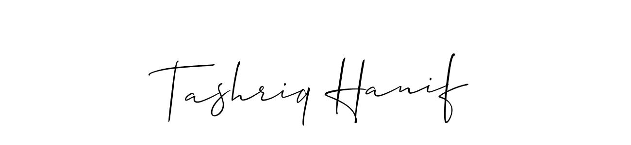 Best and Professional Signature Style for Tashriq Hanif. Allison_Script Best Signature Style Collection. Tashriq Hanif signature style 2 images and pictures png