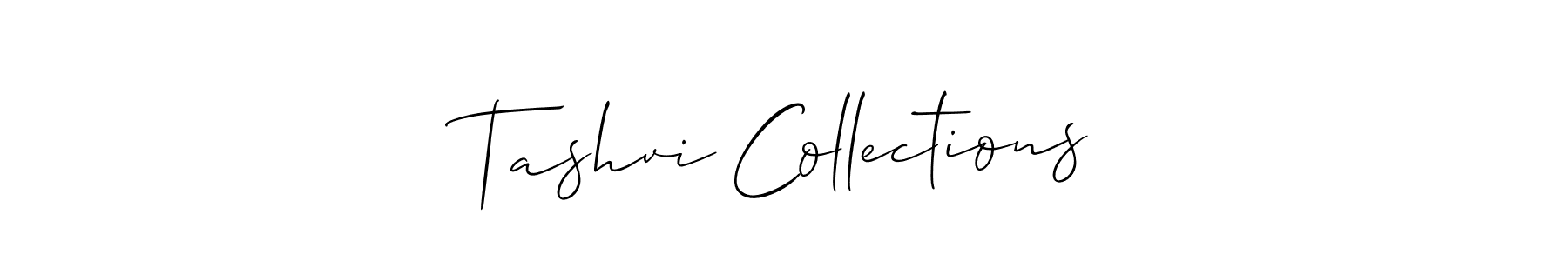 It looks lik you need a new signature style for name Tashvi Collections. Design unique handwritten (Allison_Script) signature with our free signature maker in just a few clicks. Tashvi Collections signature style 2 images and pictures png