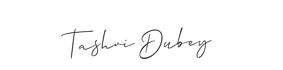 How to make Tashvi Dubey name signature. Use Allison_Script style for creating short signs online. This is the latest handwritten sign. Tashvi Dubey signature style 2 images and pictures png