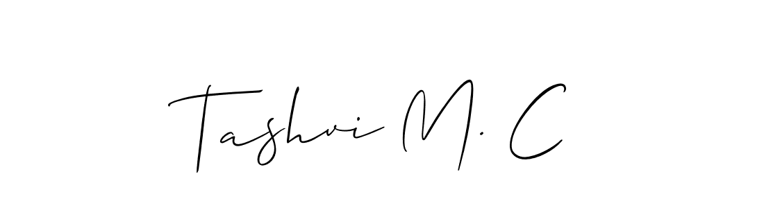 Check out images of Autograph of Tashvi M. C name. Actor Tashvi M. C Signature Style. Allison_Script is a professional sign style online. Tashvi M. C signature style 2 images and pictures png